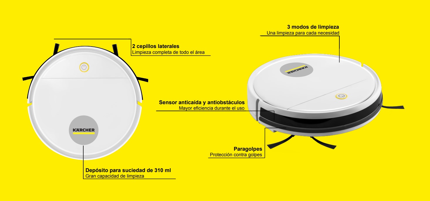 Aspiradora robot RCV1 0.31L Karcher msedge BEiOS1l3eh