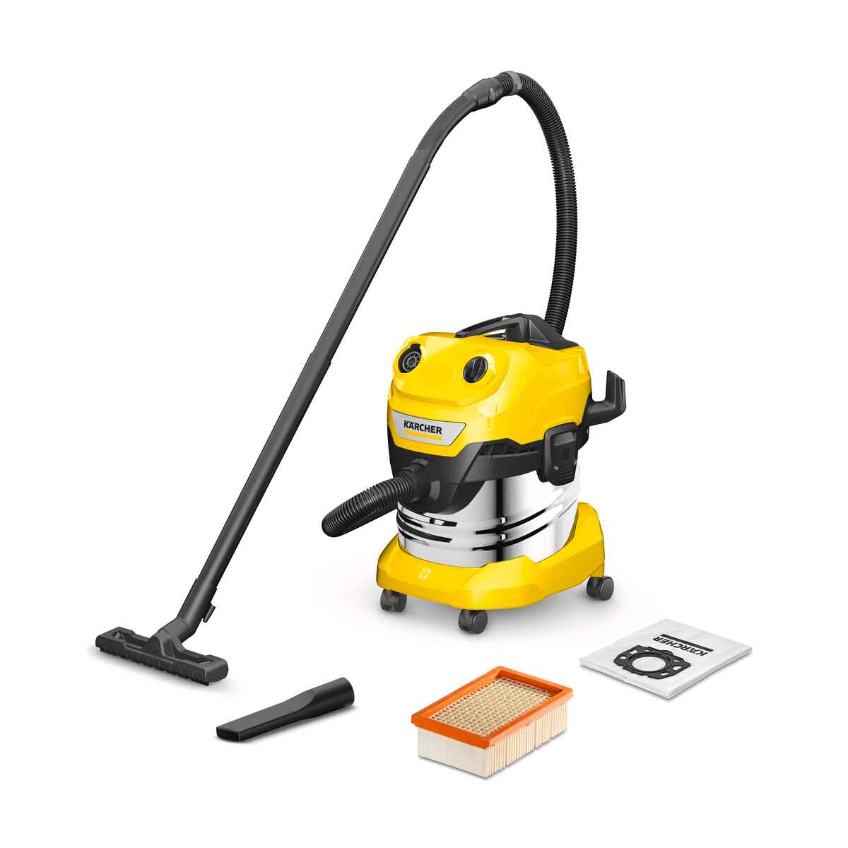 Aspiradora de polvo y agua WD4S 1000W 20L Karcher 1.628 260.0 1 Aspiradora de polvo y agua WD4S 1000W 20L Karcher