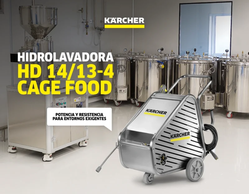 Hidrolavadora de agua caliente HD14/13 Cage Food 7500W 130Bar Karcher - Imagen 5