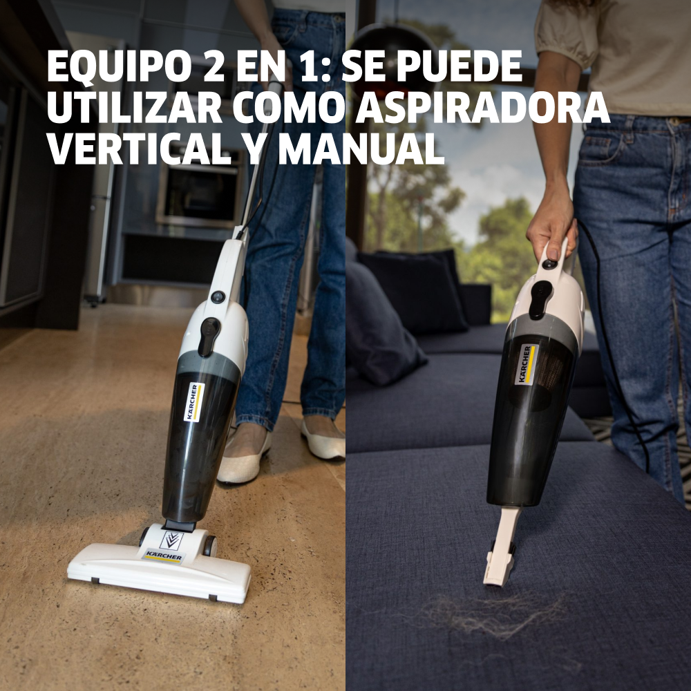 Aspiradora vertical 2 en 1 VCL1 1000W Karcher imagen 2 b3542c42 423c 4b67 ba04 9f554a18b18a Aspiradora vertical 2 en 1 VCL1 1000W Karcher - Imagen 5